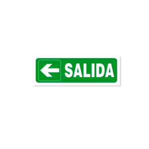 Cartel salida a la izquierda