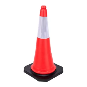Cono Vial Naranja Semi Flexible 75cm Base Regida Pesada