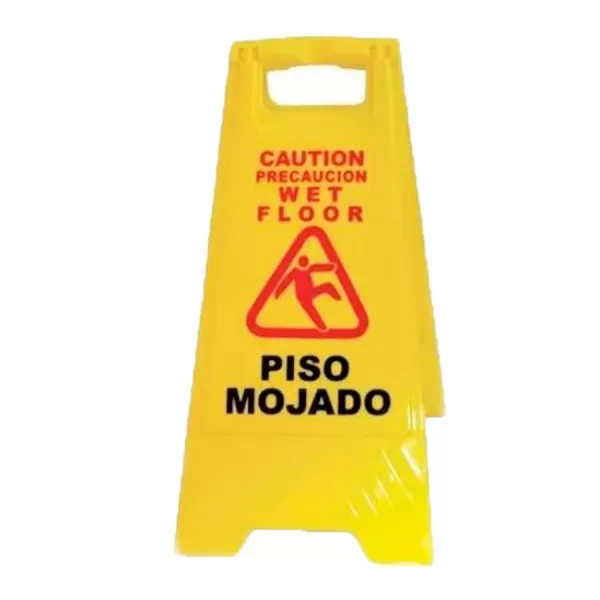 Cartel señalizador piso mojado tipo carpa (wet Floor)