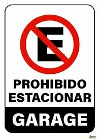 Cartel Prohibido Estacionar
