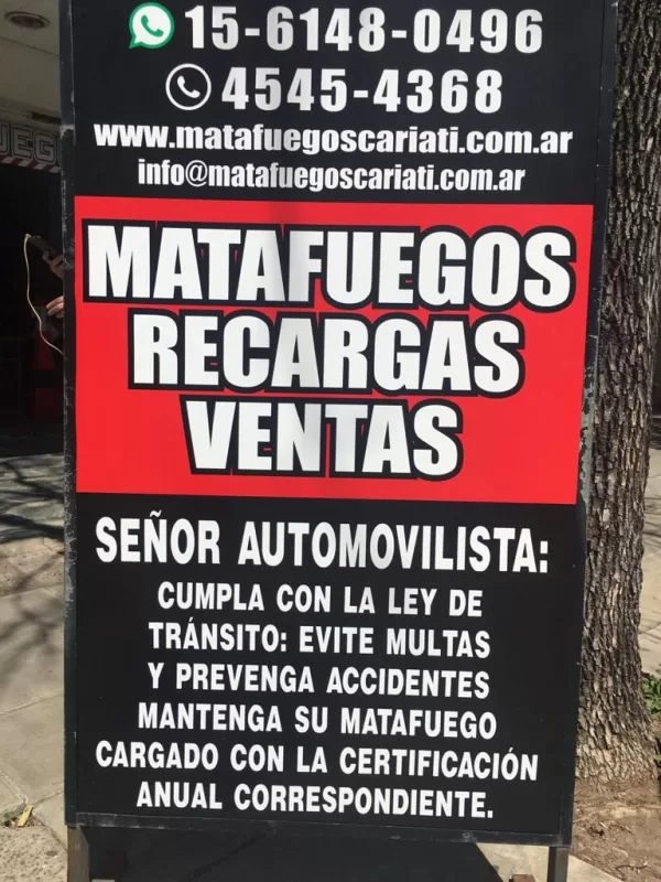 Matafuegos - Recarga para Vehiculos - Comercios - Edificios - Empresas - Industrias
